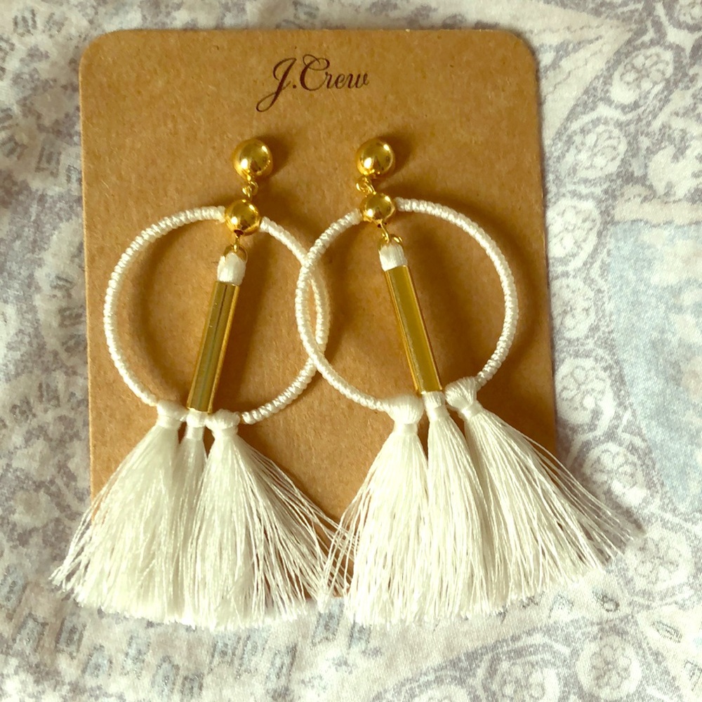 New J. Crew tassel earrings.